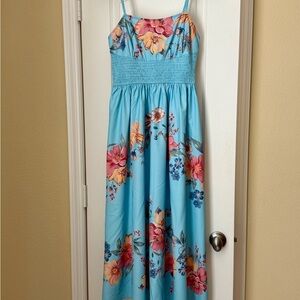 Cupshe Blue Floral Dress